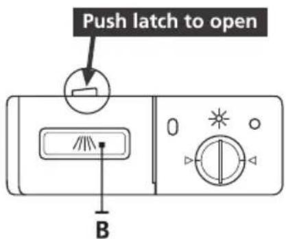Push latch to open B