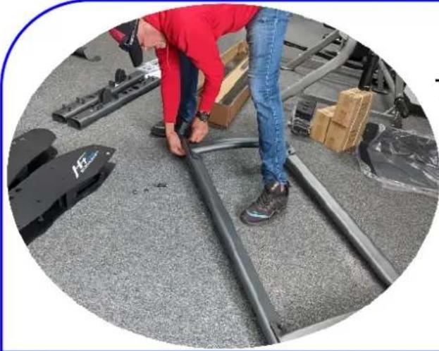 BodyCraft HFT Pro - TWO PEOPLE ARE REQUIRED TO ASSEMBLE THIS STEP. - 1