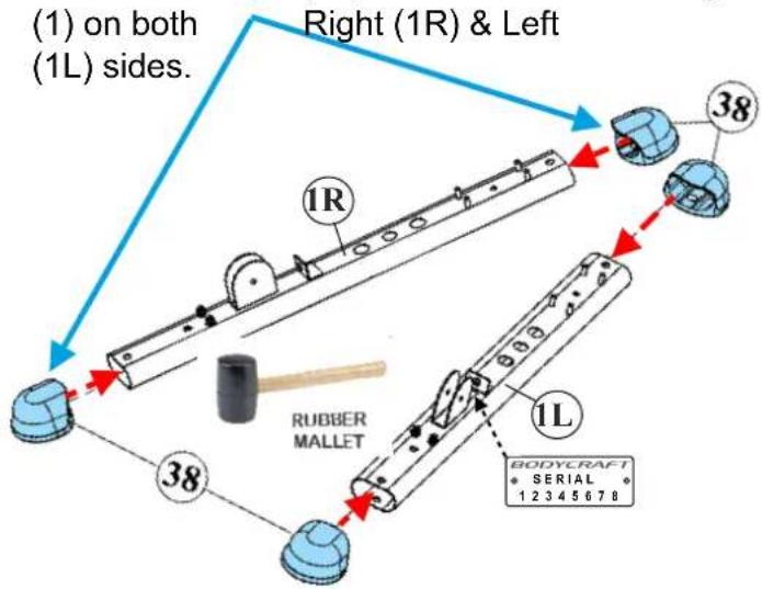 (1) on both (1L) sides. Right (1R) & Left 1R 38 RUBBER MALLET 38 1L BODYCRAFT • SERIAL • 1 2 3 4 5 6 7 8
