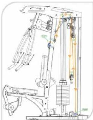 Technical line drawing of a mechanical lifting device with no visible text or symbols