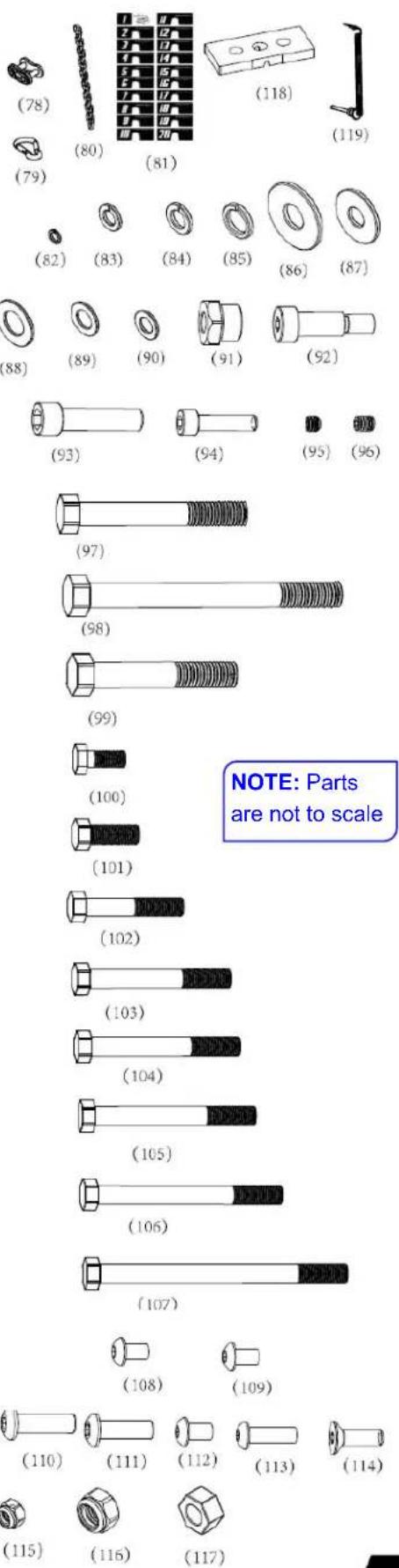 BodyCraft GTX Gym - Detailed Parts List - GT 2 of 4 - 2