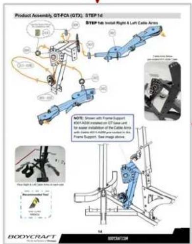 Product Assembly, GT-FCA (GTX). STEP 1d STEP 1d: Install Right 4 Left Cable Arms NOTE: Stained with Frame-Support KOTA-ASM installation on GT label unit for easier installation of the Cable Arms with GOTA KOTA-ASM grid installed in the Frame Support. See image above. File Right 4 Left Cable Arms to…