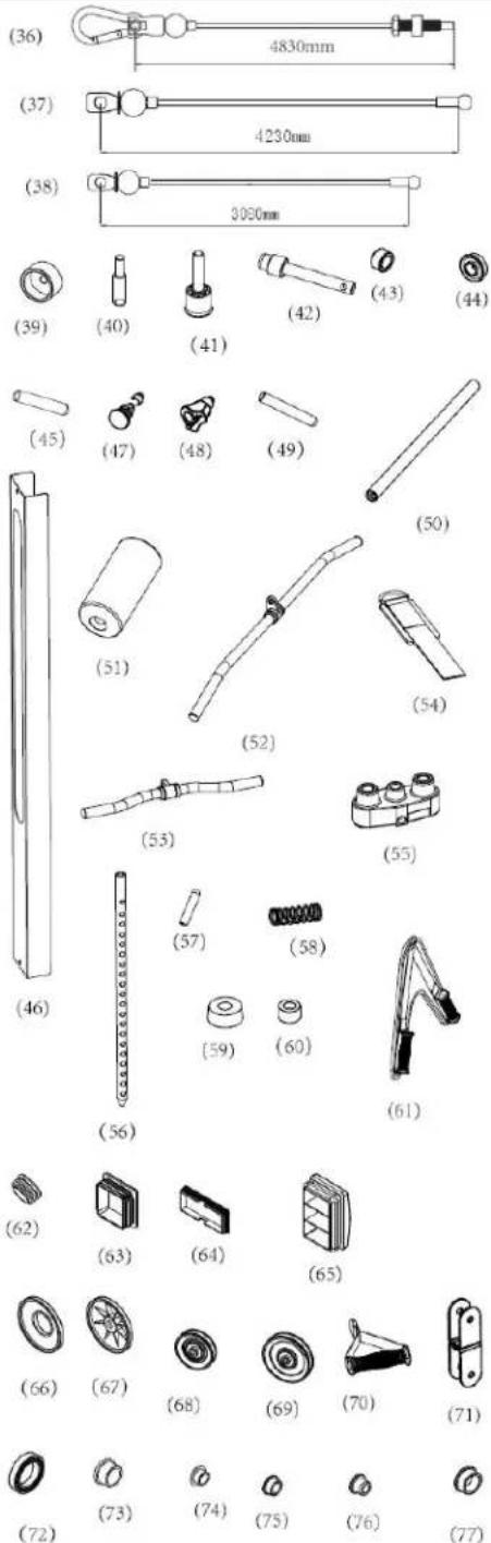 BodyCraft GTX Gym - Detailed Parts List - GT 2 of 4 - 1