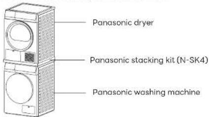 Panasonic dryer Panasonic stacking kit (N-SK4) Panasonic washing machine