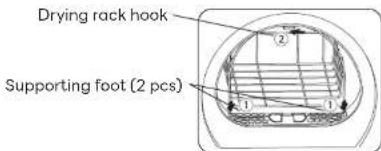 Drying rack hook Supporting foot (2 pcs)