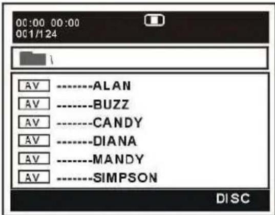 00:00 00:00 001/124 AV ----ALAN AV ----BUZZ AV ----CANDY AV ----DIANA AV ----MANDY AV ----SIMPSON DISC