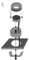 ESX Quantum QE6.2T - SQ6.2T TWEETER MOUNT / HOCHTÖNER-EINBAU - 1