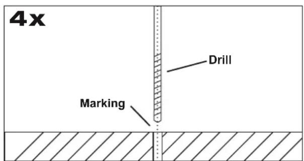 4x Drill Marking