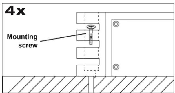4x Mounting screw