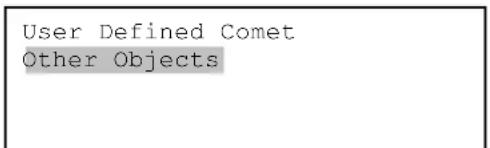 User Defined Comet Other Objects