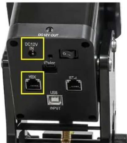 DC12V OUT DC12V IN iPolar HBX ST-4 USB INPUT