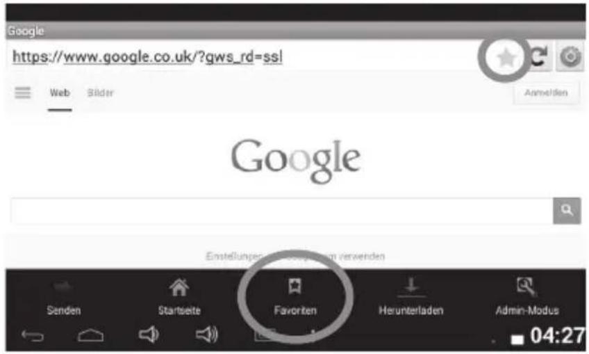 Google https://www.google.co.uk/?qws_rd=ssl Web Säder Anmelden Google Einstellungen: www.google.com verwenden Senden Startseite Favorite Herunterladen Admin-Modus 04:27