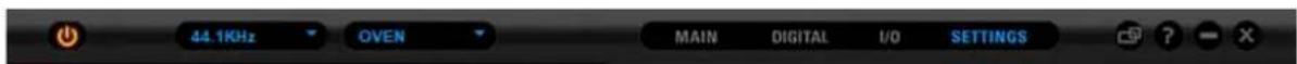 44.1KHz OVEN MAIN DIGITAL I/O SETTINGS