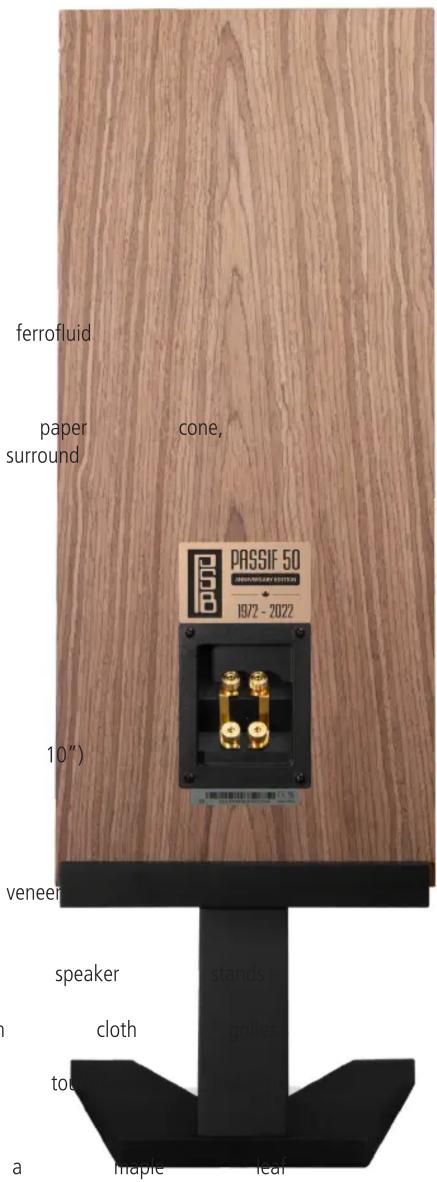 ferrofluid paper surround cone, PASSIF 50 19/72 - 2022 10") veneer speaker cloth touch a maple leaf