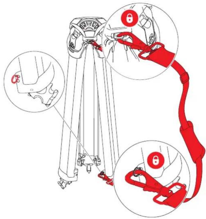 Sachtler Video 18 FT MS - Anbringen des optionalen Tragegurtes - 1