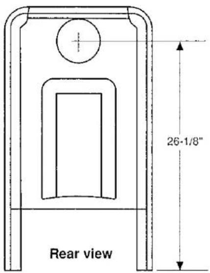26-1/8" Rear view
