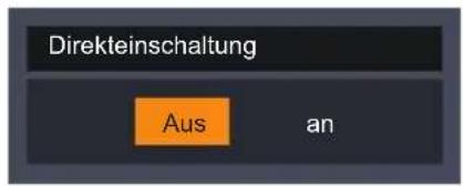 Direkteinschaltung Aus an