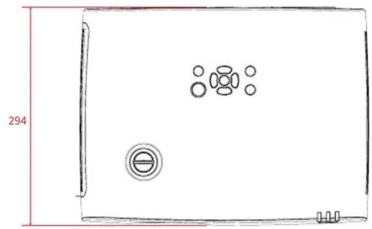 RICOH PJ WUL5A40ST - Externe Maße - 2