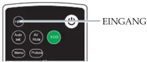 Input Auto set AV Mute ECO Menu Picture EINGANG