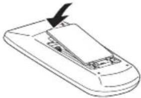 RICOH PJ WUL5A40ST - Installation der Batterien für die Fernbedienung - 2
