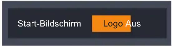 Start-Bildschirm Logo Aus