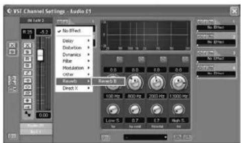 VST Channel Settings - Audio 61 R 50Hz R 2.5 S 2 No Effect Delay Distortion Dynamics Filter Modulation Other Revers: Direct X Waveform Waveform 0 100 MHz 800 MHz 1000 MHz 10000 MHz Low S: 0.7 0.7 High S: Top Top Low Number: 0