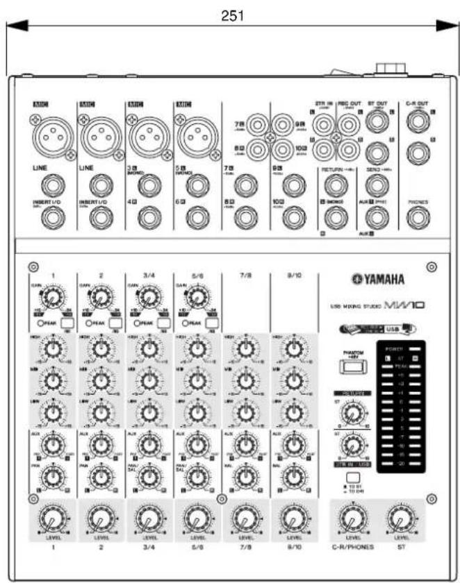YAMAHA MW10 - Dimensional Diagrams - 1