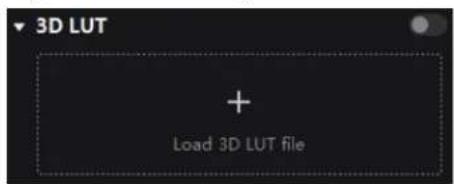 3D LUT + Load 3D LUT file
