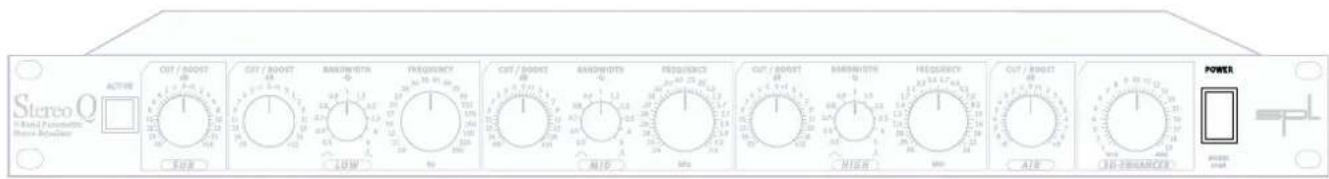 Stereo Q Active OUT / BOOST OUT / BOOST BANDWIDTH FREQUENCY OUT / BOOST BANDWIDTH FREQUENCY OUT / BOOST BANDWIDTH FREQUENCY OUT / BOOST AID AID JIP ENHANCED POWER