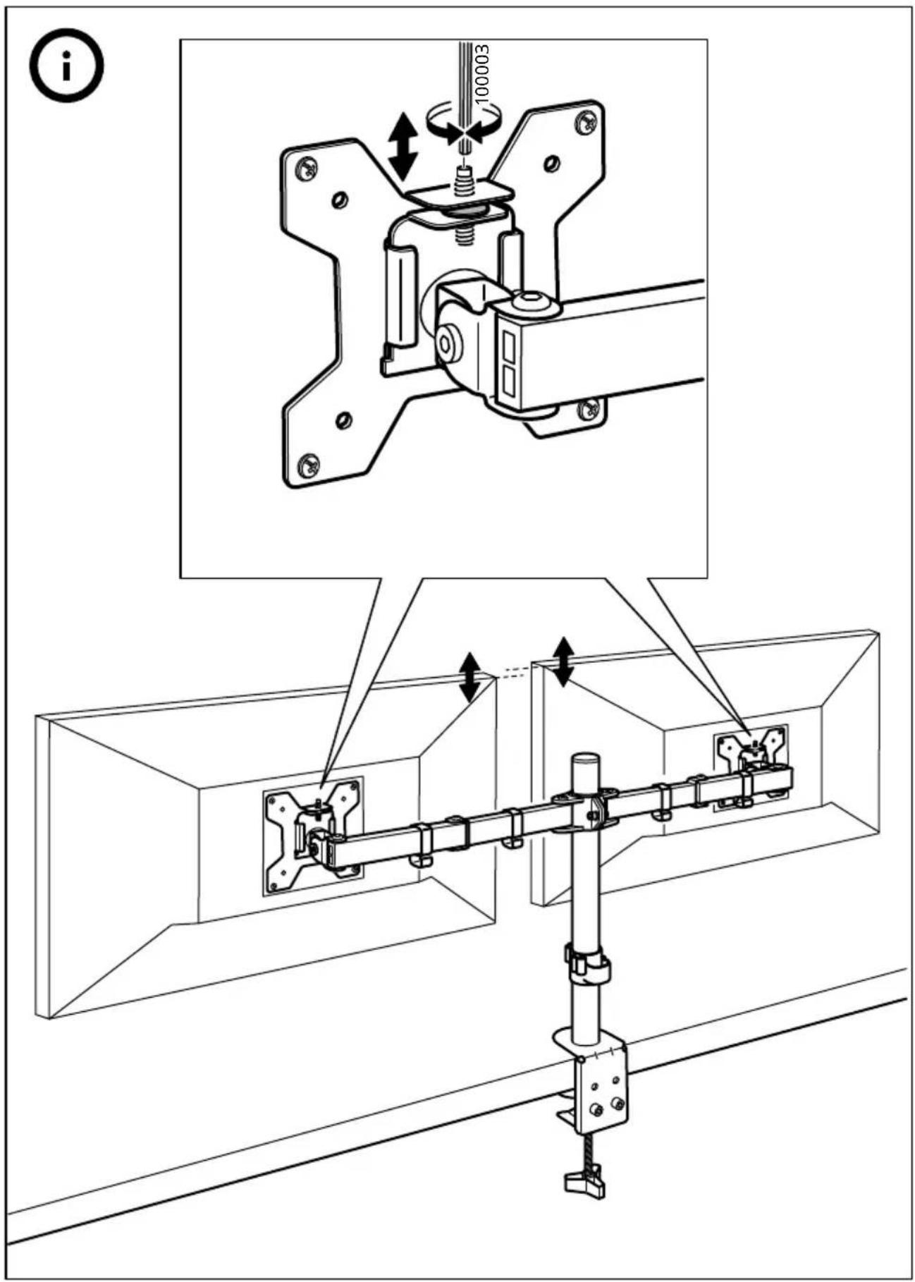 Technical diagram showing mechanical assembly with labeled parts and directional arrows, including a magnified view of the component.
