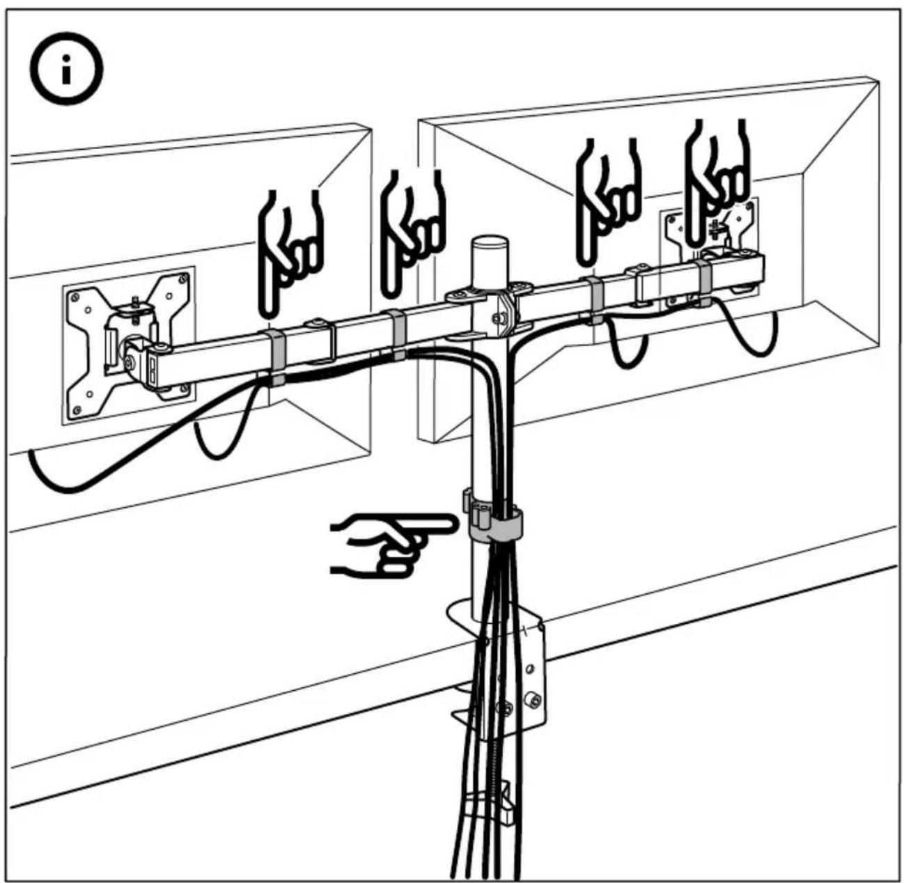 Technical diagram showing wiring connections between a mechanical assembly with labeled components and directional arrows