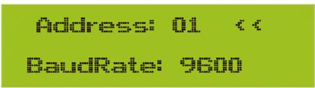 Address: 01 BaudRate: 9600