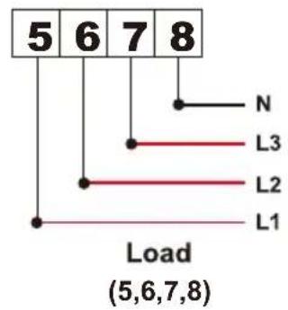 5 6 7 8 N L3 L2 L1 Load (5,6,7,8)