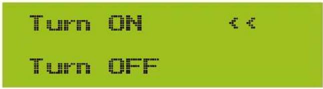 Turn ON x Turn OFF