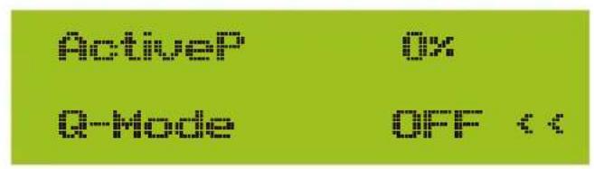 ActiveP ON Q-Mode OFF <<