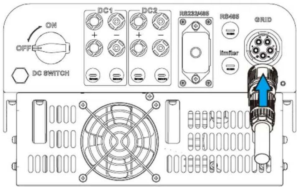 ON OFF DC SWITCH DC1 + - DC2 + - RB232/485 RB485 GRID limbar DC 8 SWITCH