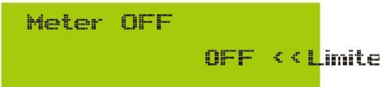 Meter OFF OFF < Limite