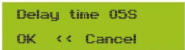 Scanned text of a digital display showing pixelated or corrupted characters on a green background.