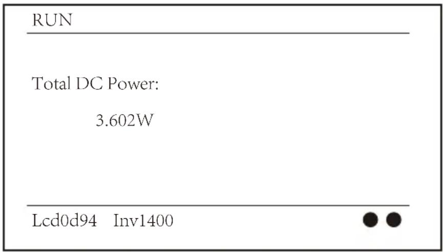 RUN Total DC Power: 3.602W Lcd0d94 Inv1400
