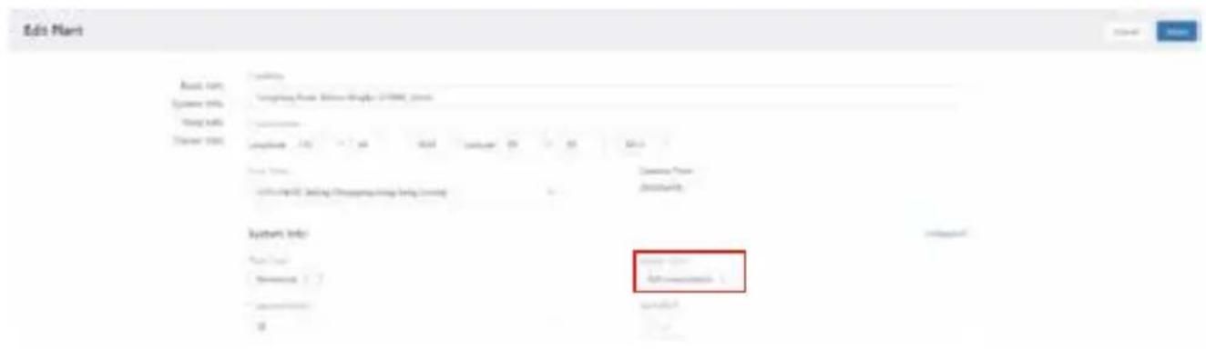 Edit Plant Basic info System info View info System info System info Main Info Sub-Info Parameters Sub-Information 0 Add Investments