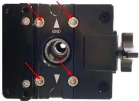 iOptron HAZ71 - To convert a dovetail saddle for binocular mounting - 2