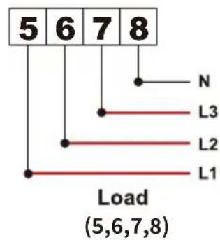 5 6 7 8 N L3 L2 L1 Load (5,6,7,8)
