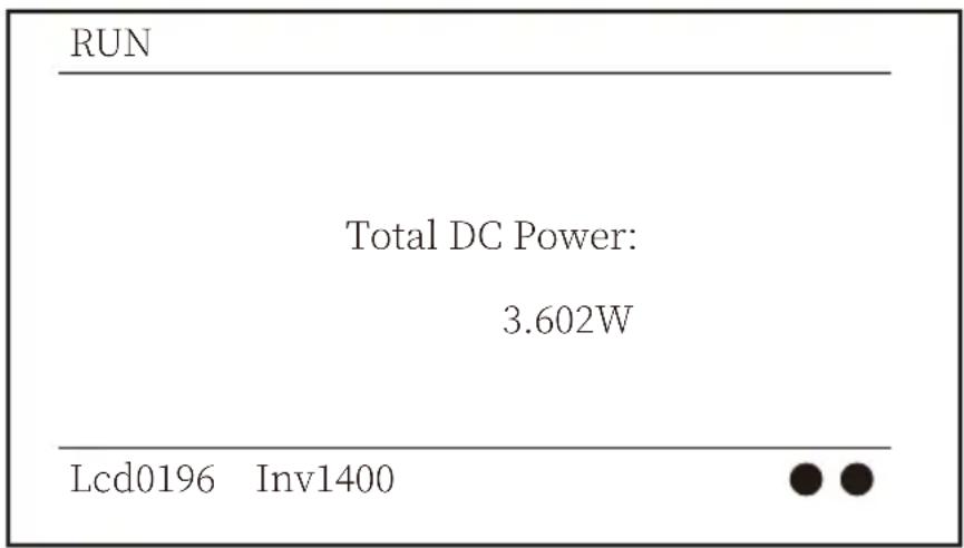 RUN Total DC Power: 3.602W Lcd0196 Inv1400