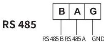RS 485 B A G RS 485 B RS 485 A GND