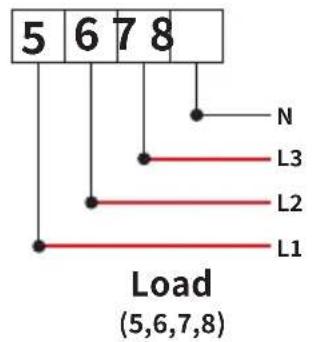 5 6 7 8 N L3 L2 L1 Load (5,6,7,8)
