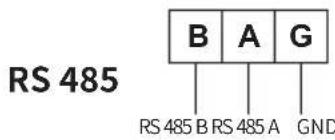 RS 485 B A G RS 485 B RS 485 A GND