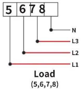 5 6 7 8 N L3 L2 L1 Load (5,6,7,8)
