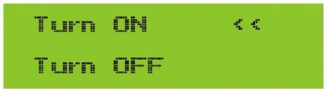 Turn ON Turn OFF