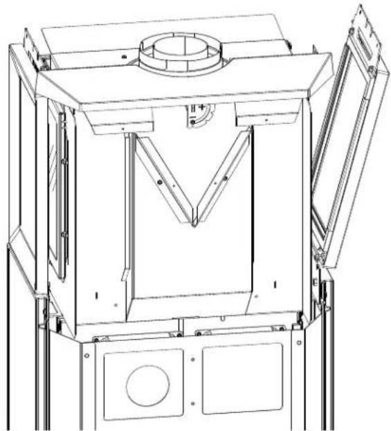 JOTUL GF 520 DV IPI - Replace the Side Glass Panel - 4