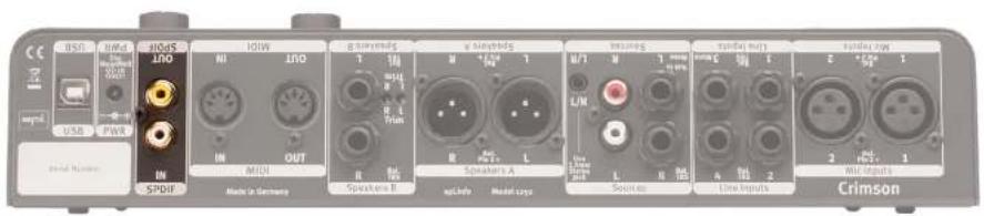 USB USB PWR SPDIF MIDI OUT IN OUT MIDI MIDI Spectens B Spakers A wJInfo M2 L Source Line Inputs Crimson 1 2 3 4 5 6 7 8 9 10 11 12 13 14 15 16 17 18 19 20 21 22 23 24 25 26 27 28 29 30 31 32 33 34 35 36 37 38 39 40 41 42 43 44 45 46 47 48 49 50 51 52 53 54 55 56 57 58 59 60 61 62 63 64 65 66 67 68 69 70 71 72 73 74 75 76 77 78 79 80